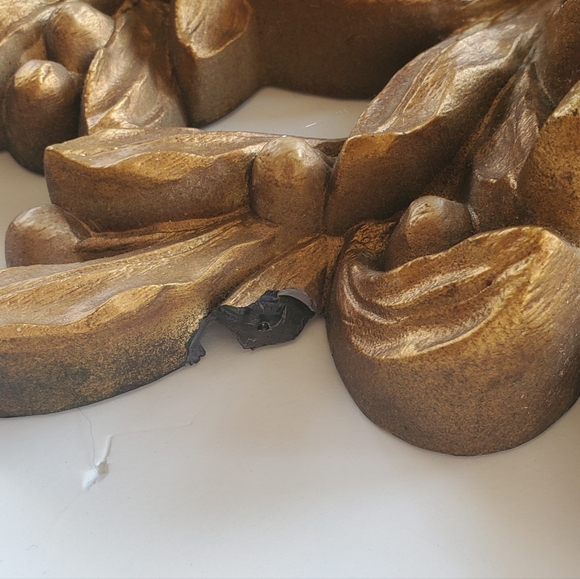 Vtg BURWOOD Wall Hanging Instrument Music Book Mandolin Horn Gold 9075 MCM Decor - Picture 7 of 12